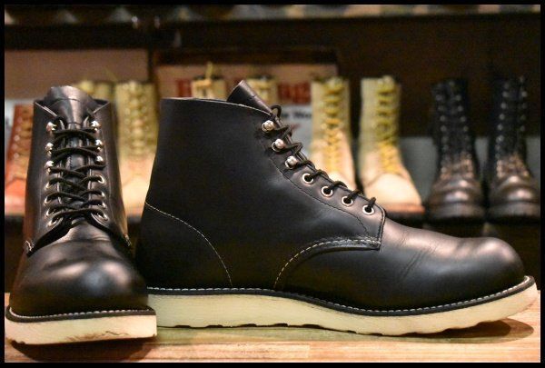 美品　復刻犬タグ　8165 レッドウィングUS8.5D プレーントゥ　ブラック RED WING SHOES REDWING レッドウィング アイリッシュセッター