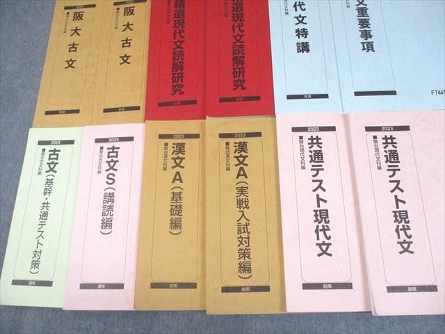 駿台 大阪大学 阪大コース 共通テスト対策 現代文/古文/漢文 テキスト