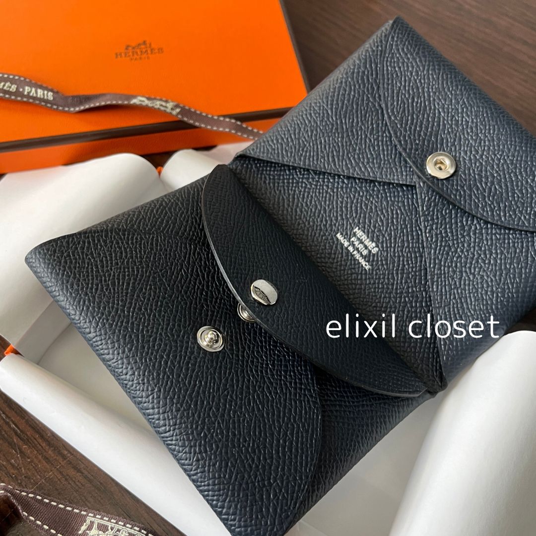 HERMESカルヴィデュオ ブルーインディゴ 新品未使用B刻印 - メルカリ