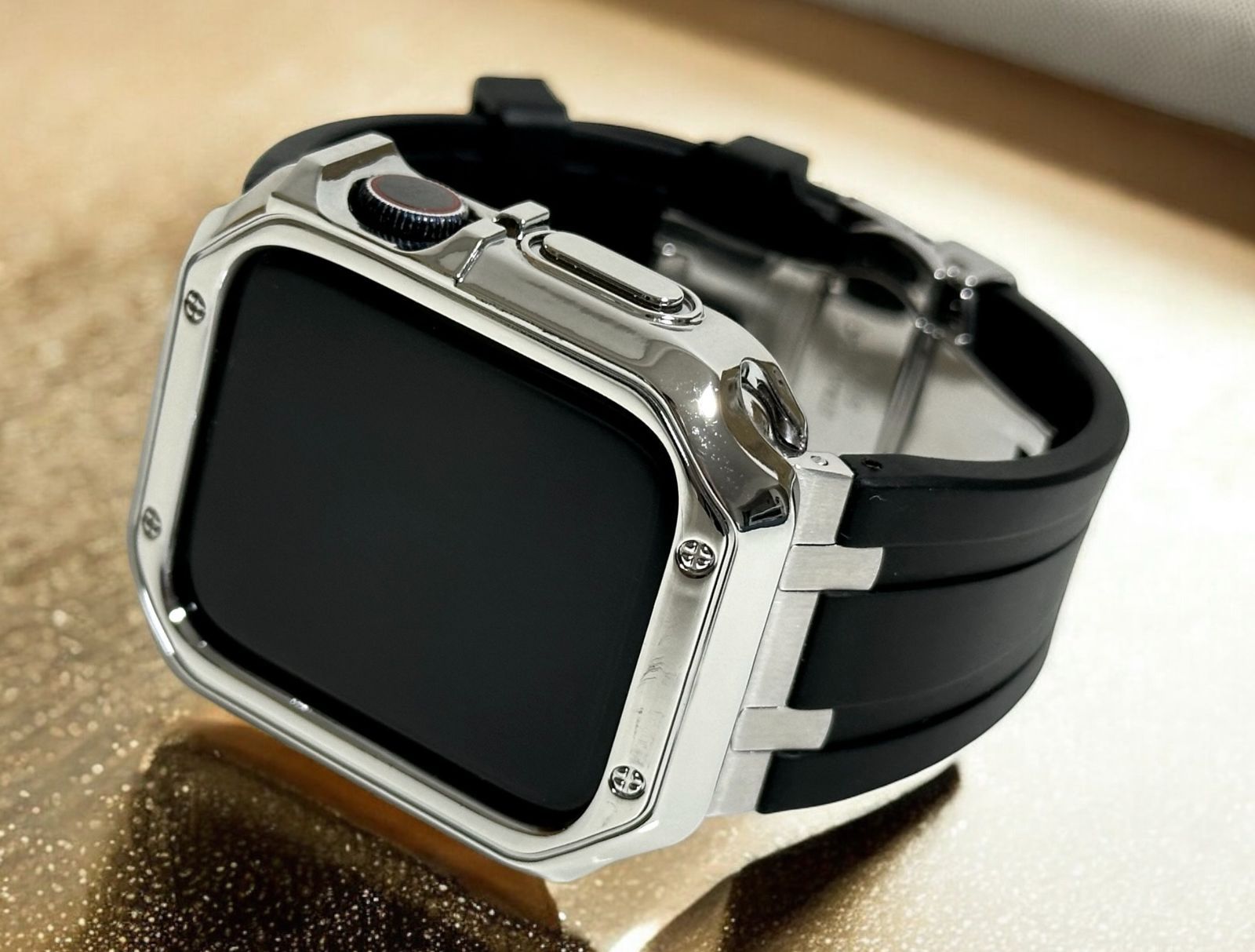 SO0Apple Watchラバーベルト　シームレスバンド　保護カバー　ケース メタルシリコンバンド B014アップルウォッチ バンド アップルウォッチ ベルト ラバーシリコン ベルト デザインベルト スポーツバンド メンズ  Apple Watch series11 10 9 8 7 6 5 4 SE Ultra 40 41 42 44 45 46mm 49 シンプル