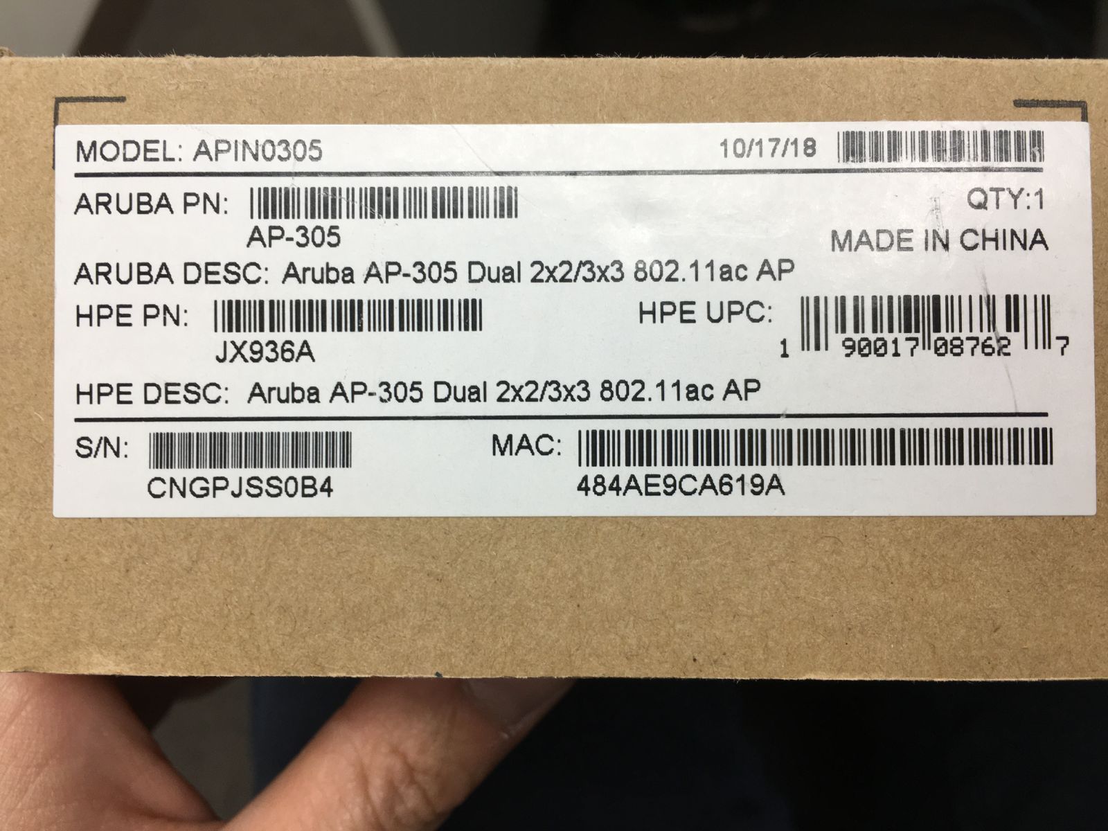 tarzさん用 Aruba AP 305×2 - PC周辺機器