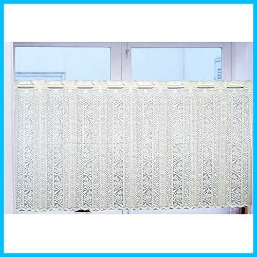 【新着商品】ミラーUVカット付カフェカーテン5711matu カフェカーテン200x68cmホワイト