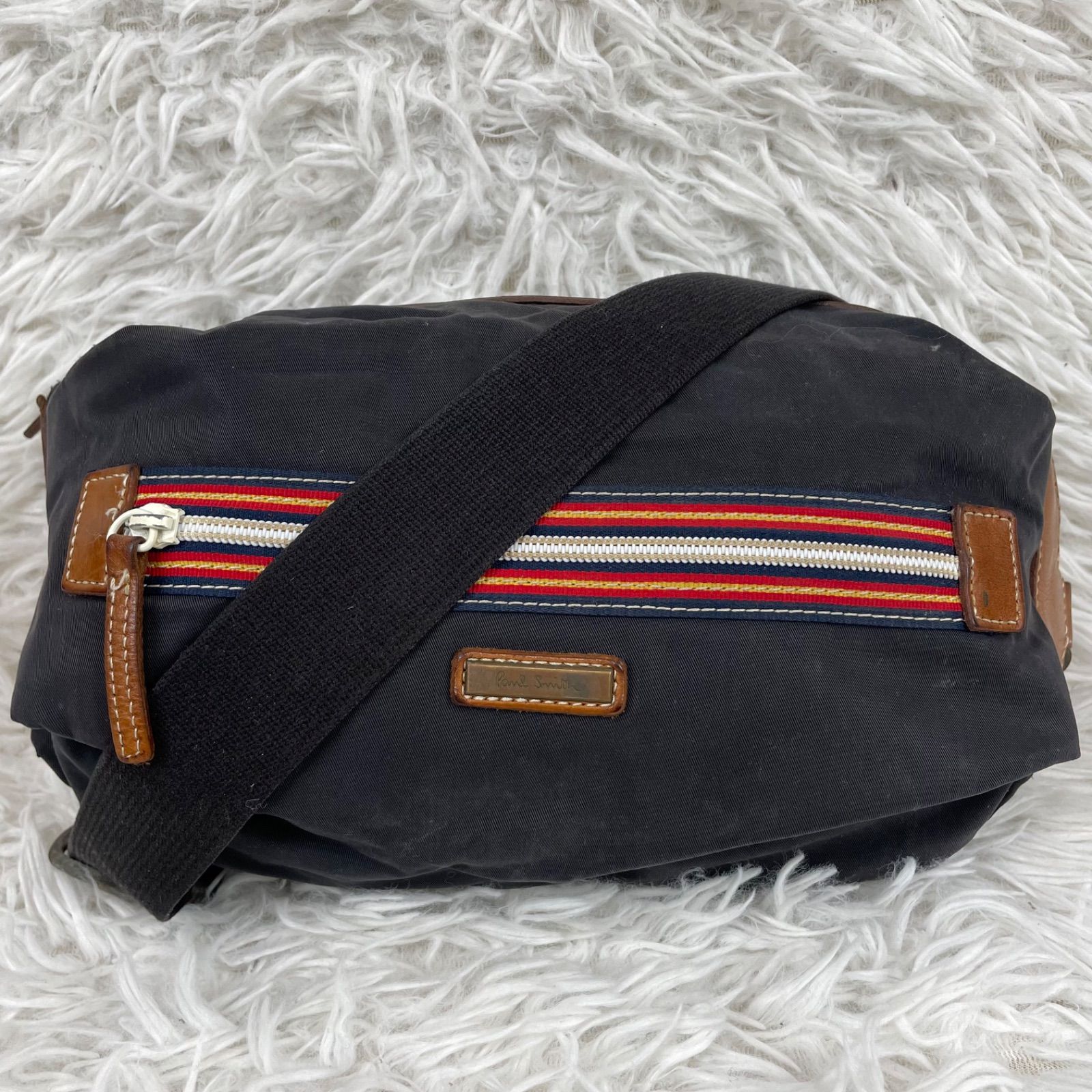 Paul Smith ブラック ワンショルダーバッグ ボディバッグ キャンバス