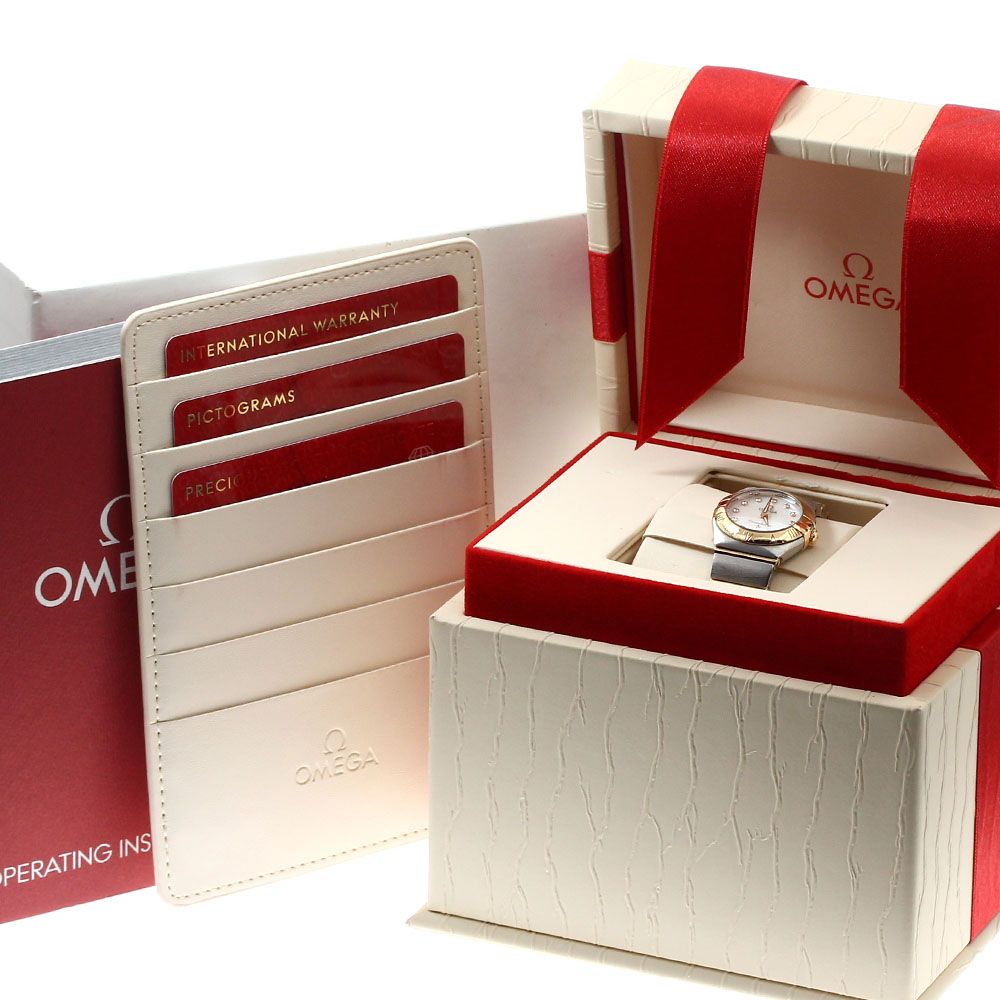 オメガ OMEGA 123.20.24.60.55.001 コンステレーション 12Pダイヤ RGべゼル クォーツ レディース箱 保証書付き_912756