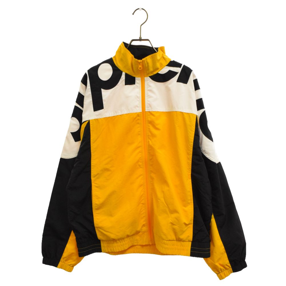 SUPREME (シュプリーム) 19AW Shoulder Logo Track Jacket ショルダーロゴトラックジャケット ラグラン ナイロン ジャケット ブラック/イエロー - メルカリ