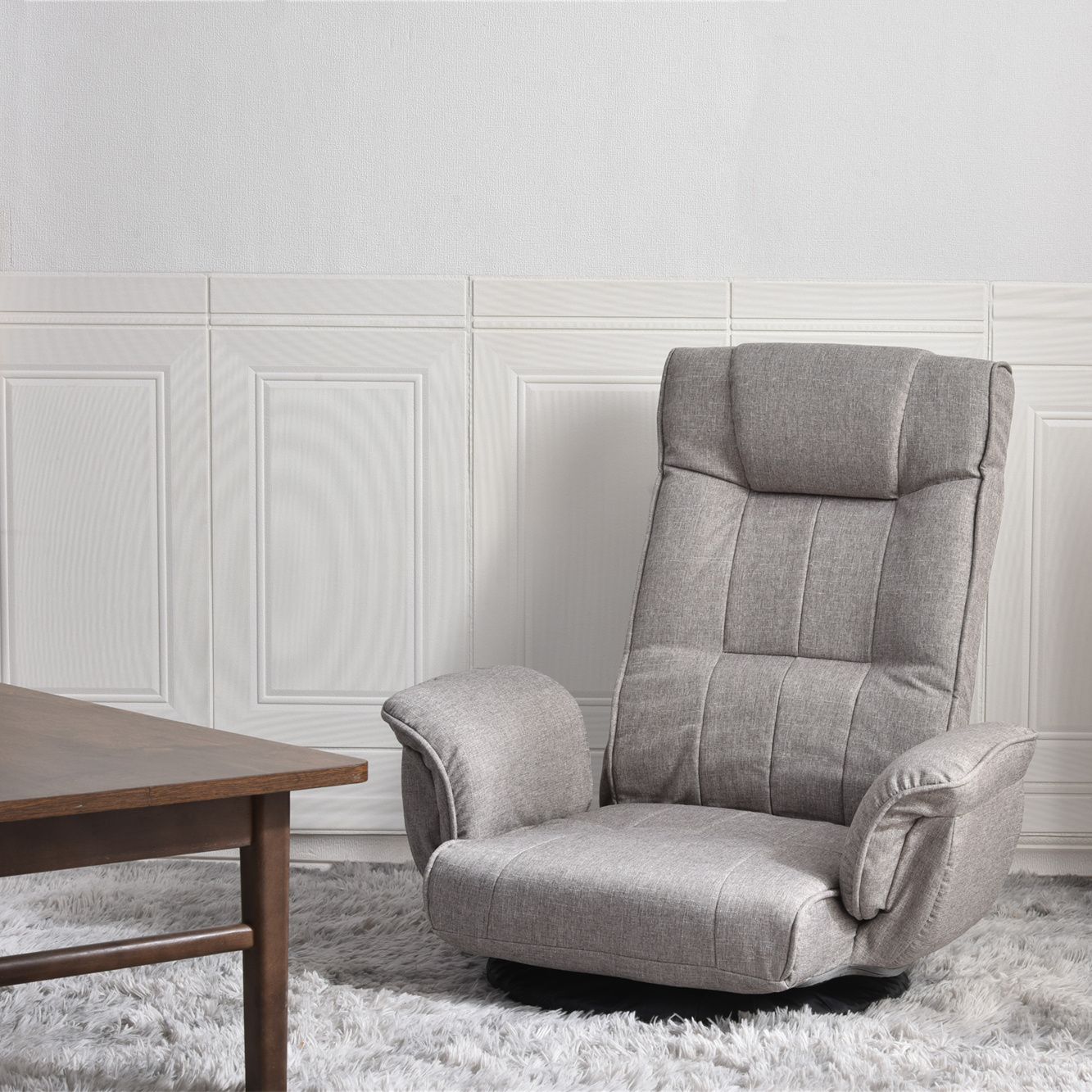 【PUレザー】回転式座椅子 肘掛け ハイバック 座いす リクライニング 1人掛け PUレザー】回転式座椅子 肘掛け ハイバック 座いす リクライニング 1人