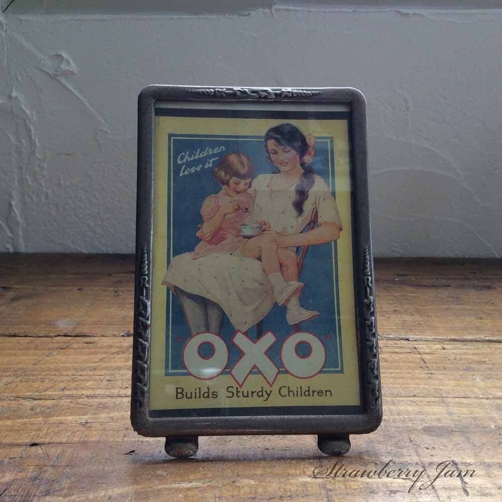 L2504-433 英国アンティーク OXO フォトフレーム 写真立て