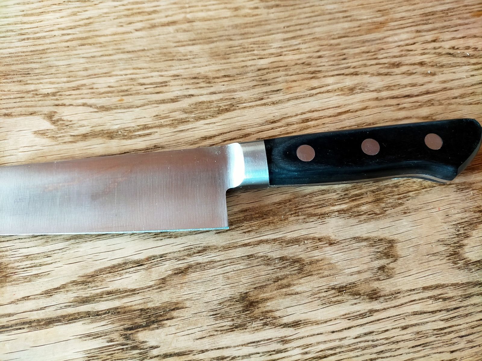 KC-713 関兼常 源兼正 口金付 黒合板柄 筋引 全長390×刃渡270mm KC-713 関兼常 源兼正 口金付 黒合板柄 筋引 全長390×