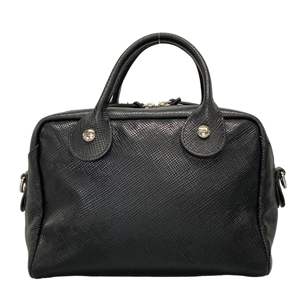 LONGCHAMP(ロンシャン) ハンドバッグ クアドリ 黒 レザー - メルカリ 