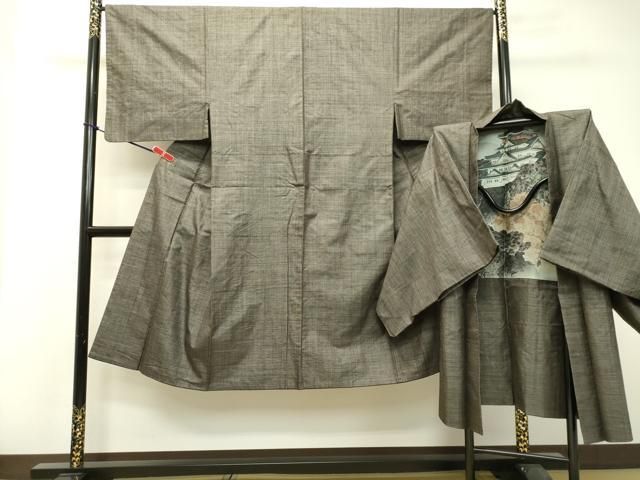 平和屋着物●男性　本場大島紬　アンサンブル　120亀甲　総詰め　正絹　逸品　DAAT1488tw 平和屋着物○男性 本場大島紬 アンサンブル 120亀甲 総詰め 正絹 逸品