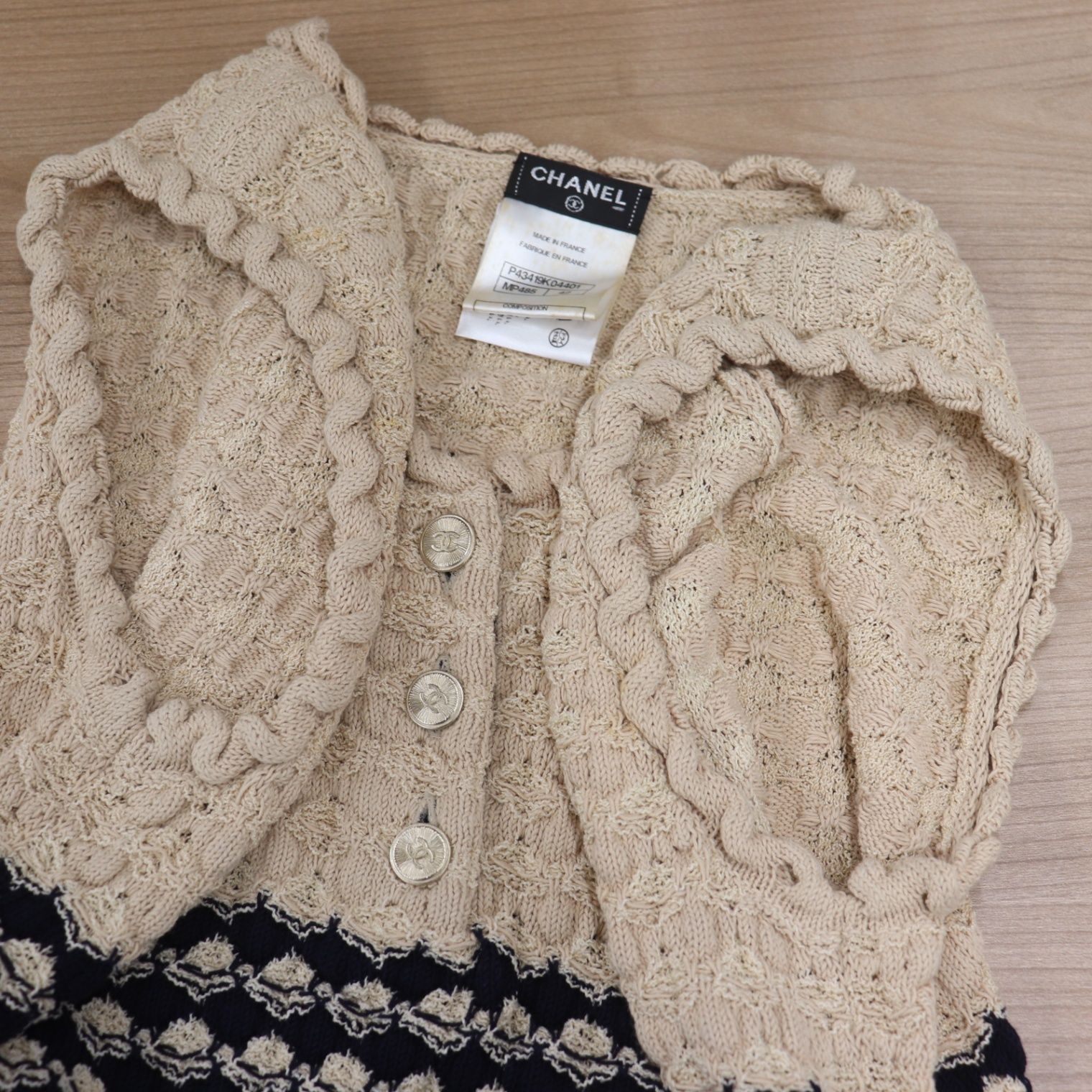 IT25GCTBOCYU CHANEL シャネル ニット ワンピース ノースリーブ