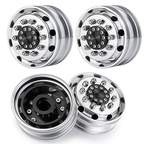4個 ラジコン カー 1 14インターナル ビードロックホイール リア Internal Beadlock Wheels Hub For タミヤCC01に RC Crawler (4個)