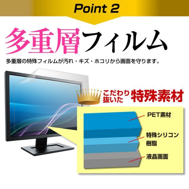 IODATA LCD-MF245EDB-F-A [23.8インチ] 機種で使える 透過率96％ クリア光沢 液晶保護 フィルム 保護フィルム メール便送料無料 LCD-MF245EDB-F-A IO フリースタイルスタンド ブラック [23.8型 パソコン・周辺機器