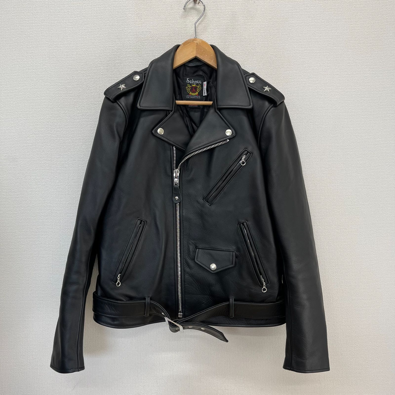 超美品　Schott Perfecto ワンスターライダースジャケット 38 美品】Schottショットレザージャケット38 超美品 Schott