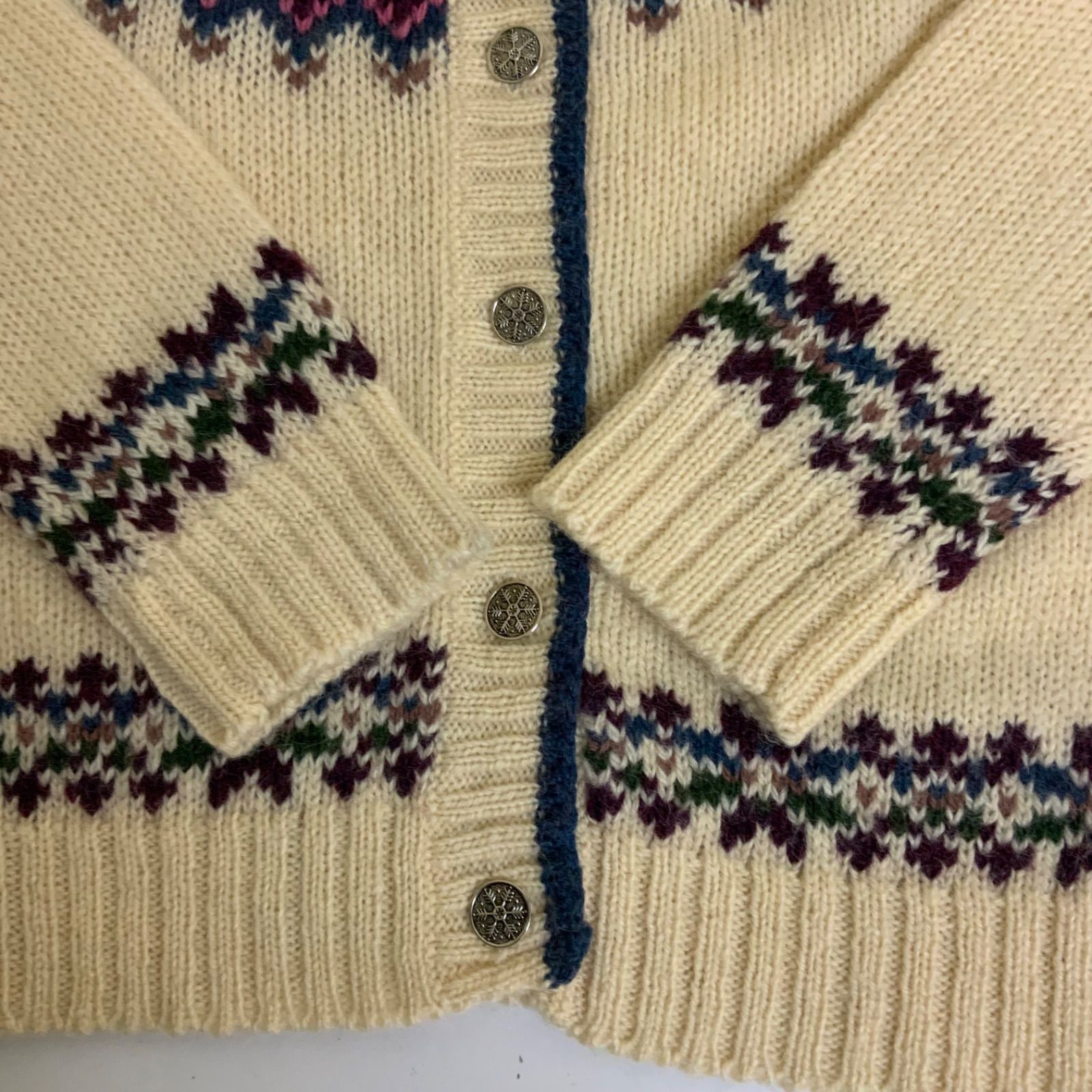 80年代 80s ウールリッチ Woolrich 花柄 ノルディック柄 ウール モヘア 