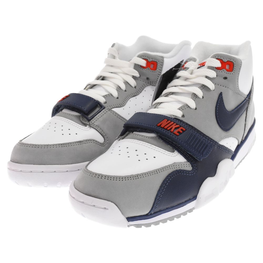 NIKE (ナイキ) AIR TRAINER 1 MIDNIGHT NAVY エアトレーナー1ミッドナイトネイビー ハイカットスニーカー ホワイト  US9/27cm DM0521-101 - メルカリ