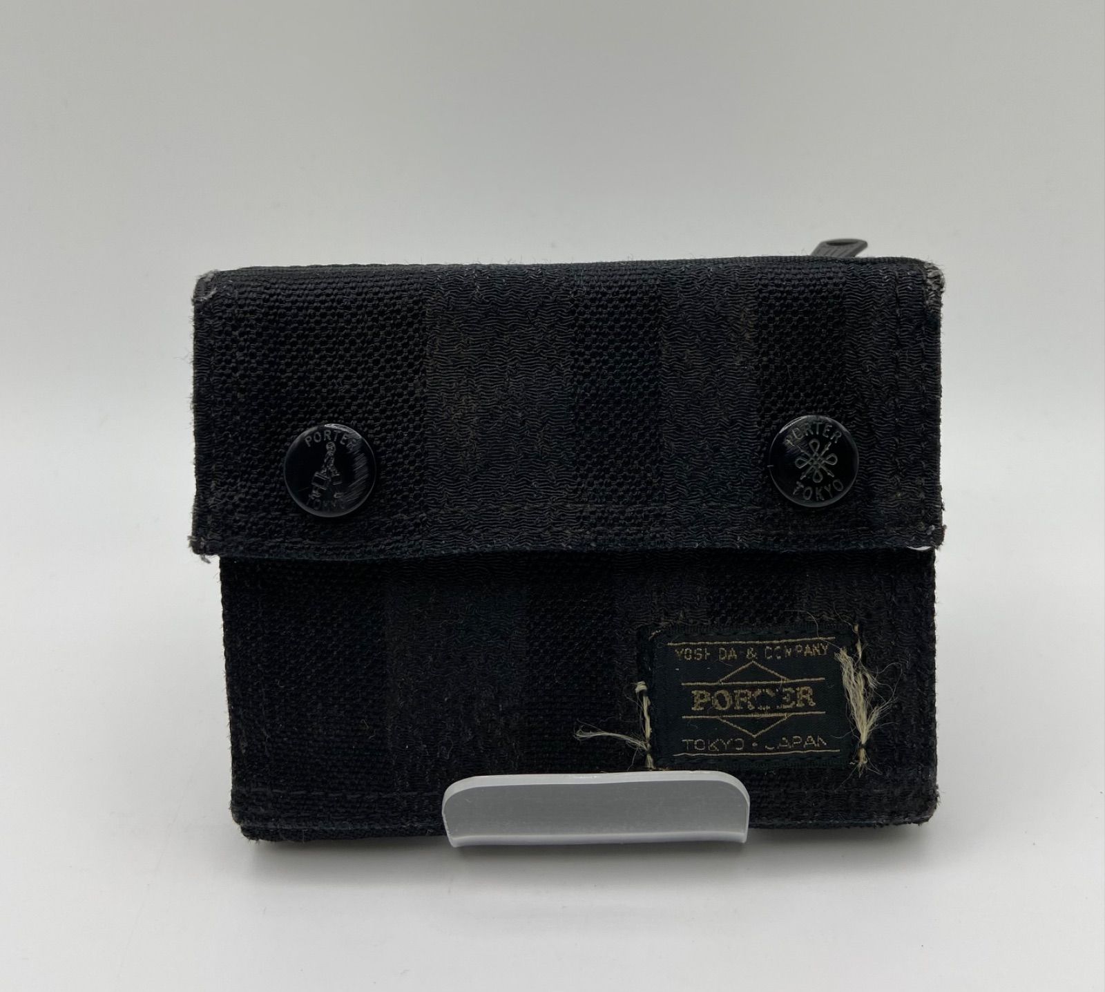 PORTER TANGO BLACK FOLDABLE WALLET BIFOLD WALLET BLACK WALLET YOSHIDA BAG WALLET (ME76-1008)