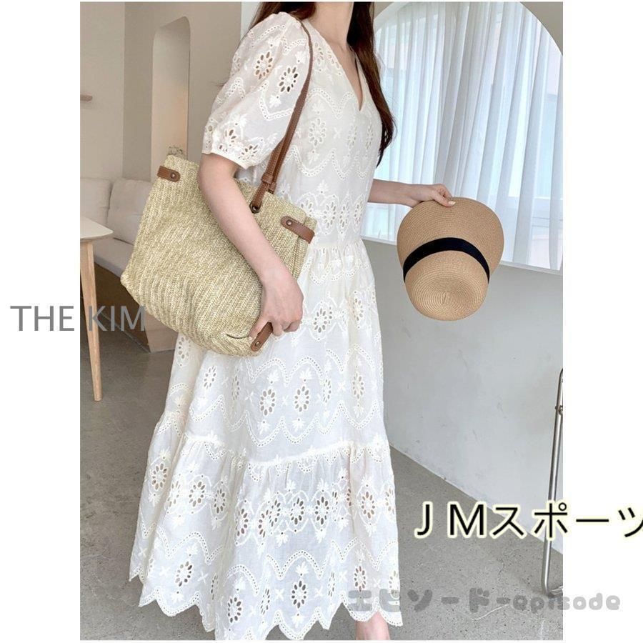 レース シフォンワンピース