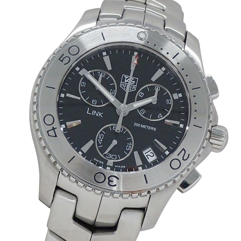 タグホイヤー TAG Heuer リンク CJ1110 BA0576 時計 メンズ ブランド デイト クロノグラフ クオーツ QZ ステンレス SS シルバー ブラック 磨き済み