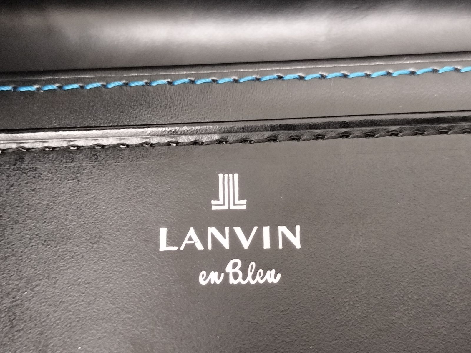 【美品】LANVIN en Bleu ランバンオンブルー  長財布 ブラック