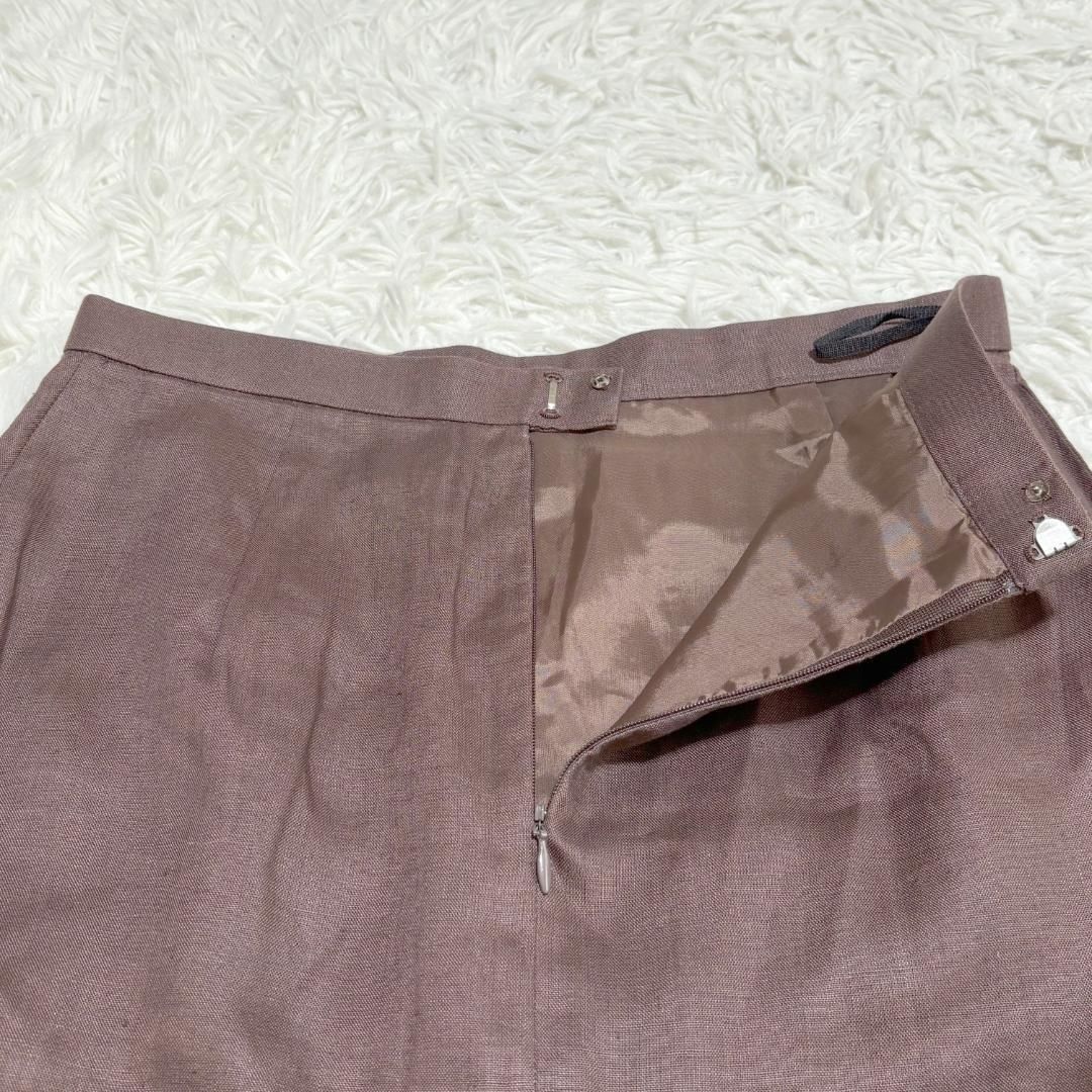 麻 スカートスーツ