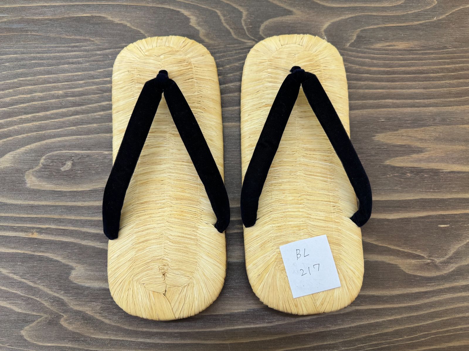 本畳表雪駄 男草履 濃紺 ほぼ黒 別珍鼻緒 南部表 BL217