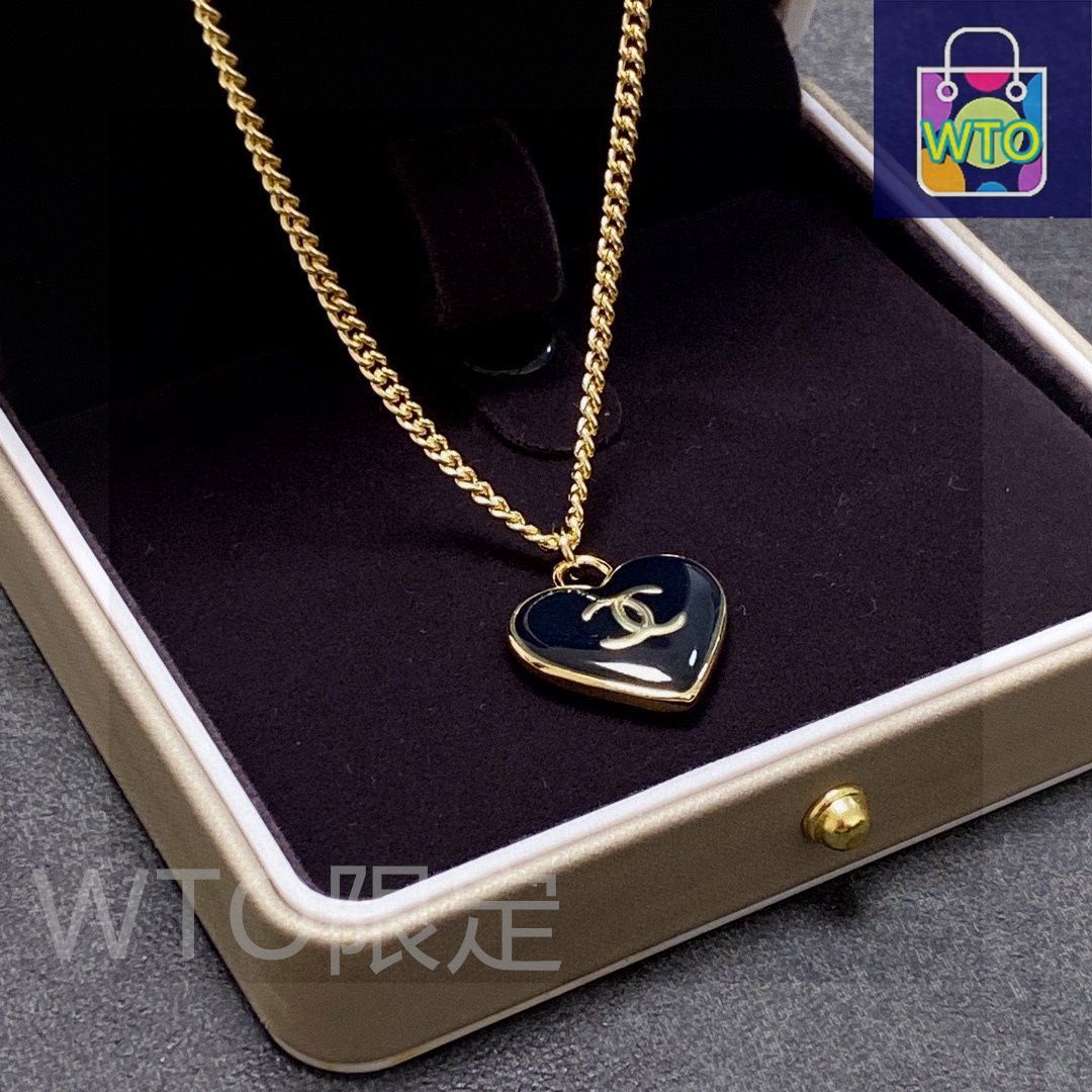 今日特価】CHANEL 最新モデル ブラックハート ダブルサイド