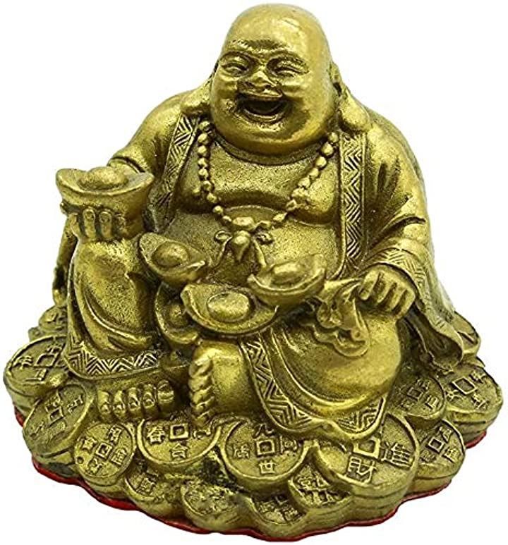 FUSUIYA 布袋様 弥勒仏 弥勒菩薩 置物 銅製( 金色) - メルカリ