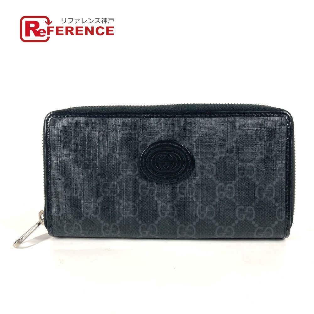 GUCCI GGスプリーム キャンバス×レザー インターロッキング 長財布 GUCCI グッチ 長財布 インターロッキングG ジップアラウンドウォレット