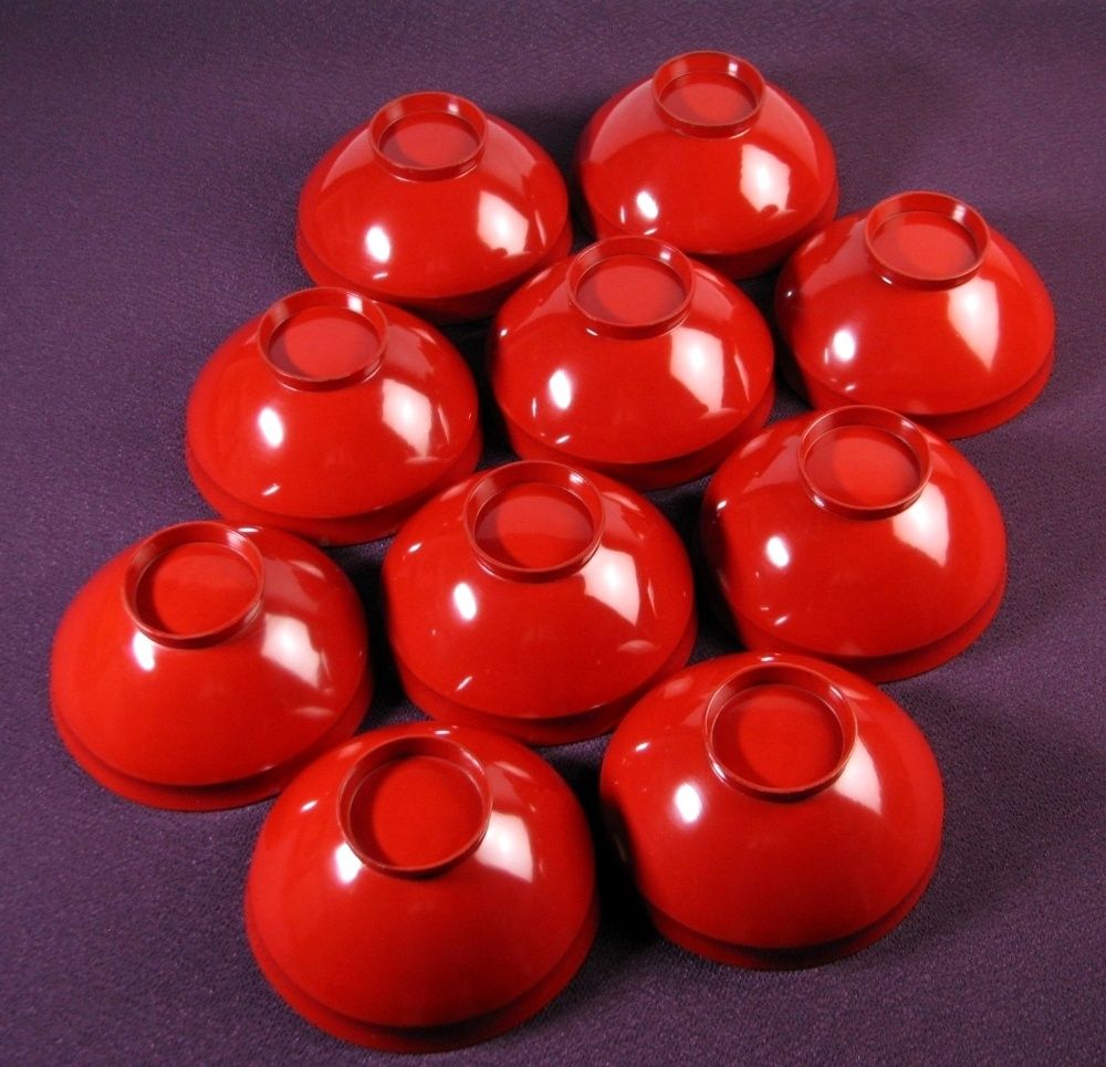 時代蒔絵　花鳥図吸物椀10客　木箱付　身口径13.2㎝　東Y7-0212③タトコ 時代蒔絵 花鳥図吸物椀10客 木箱付 身口径13.2㎝ 東