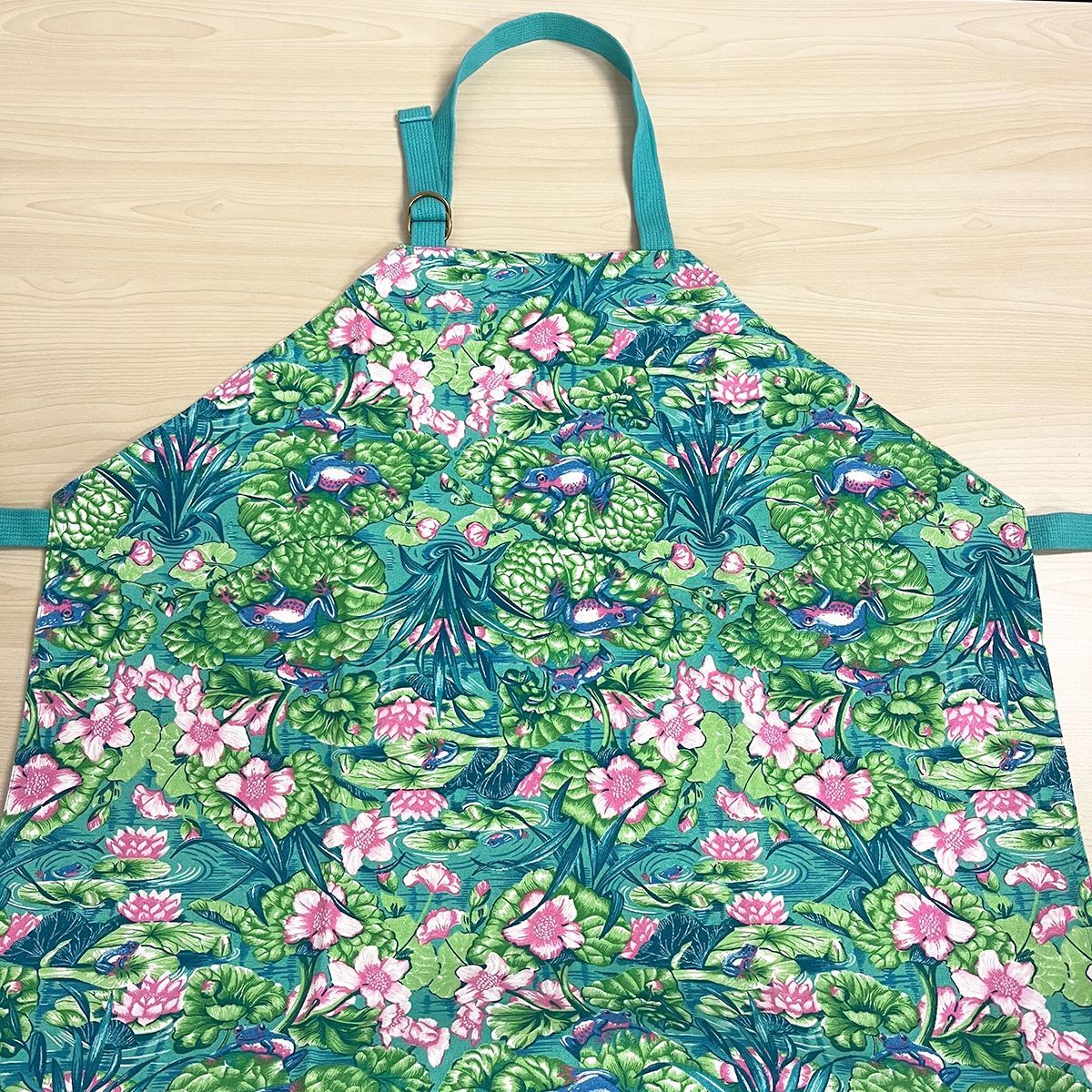 美品 HERMES エルメス エプロン コットン カエル柄 グリーン - メルカリ