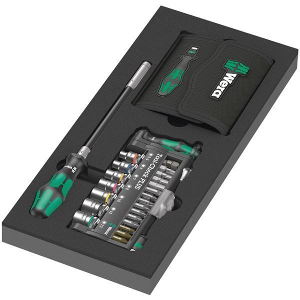 WERA ヴェラ 57点組 クラフトフォームコンパクト 差込6.35mm 差替式ドライバーハンドル ソケットビットセット フォームインサート付 150150