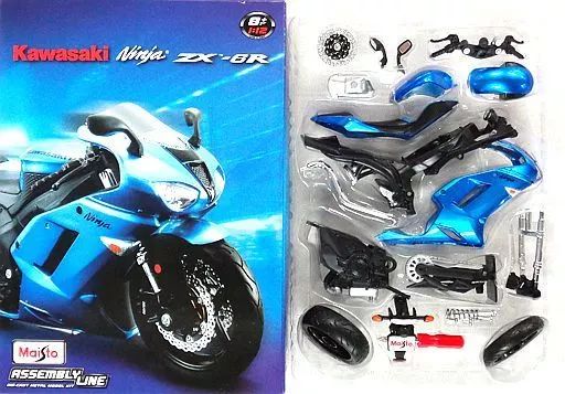中古】ミニカー 1/12 Kawasaki Ninja ZX-6R(メタリックブルー×ブラック