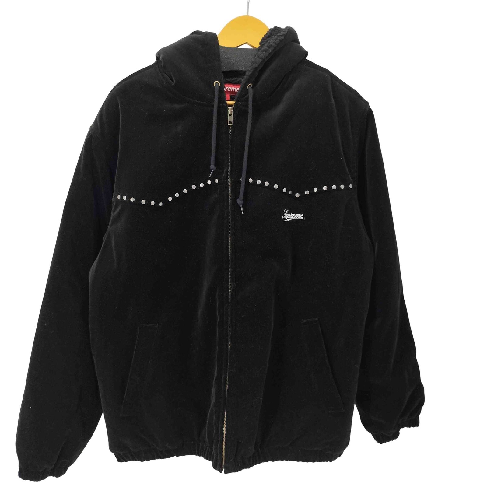 シュプリーム Supreme 21AW Studded Velvet Hooded Work Jacket メンズ 
