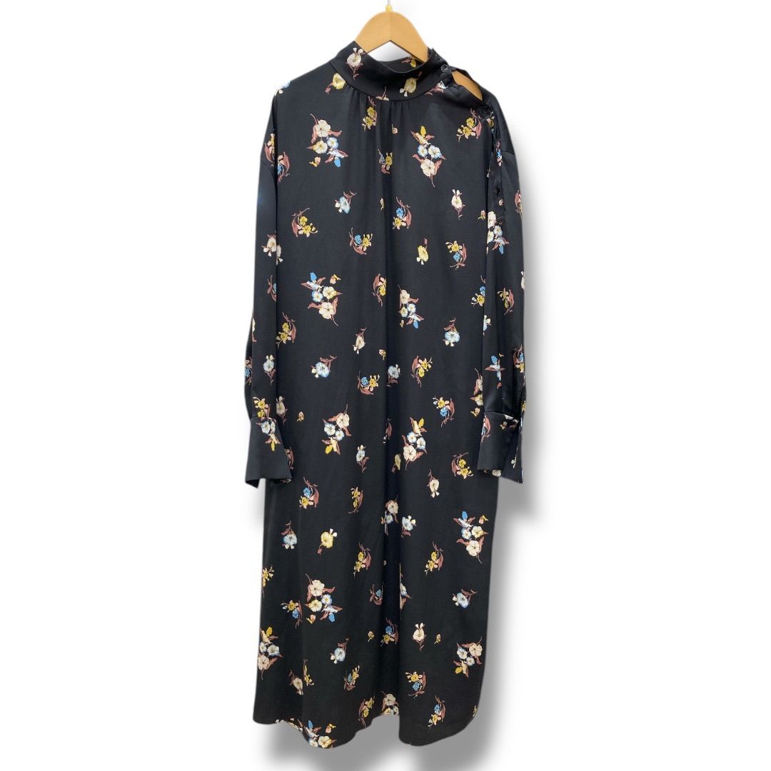 【美品】Loulou Willoughby 花柄長袖ワンピース サイズ2 LOULOU WILLOUGHBY ルルウィルビー 花柄シアーワンピース フラワー
