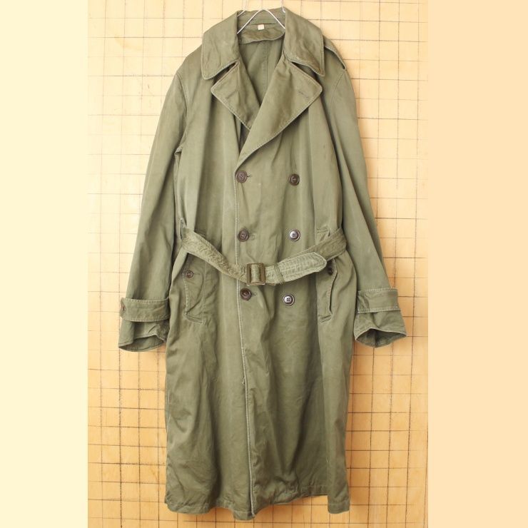 50s USARMY トレンチ コート MEDIUM ミリタリー米軍 aw139