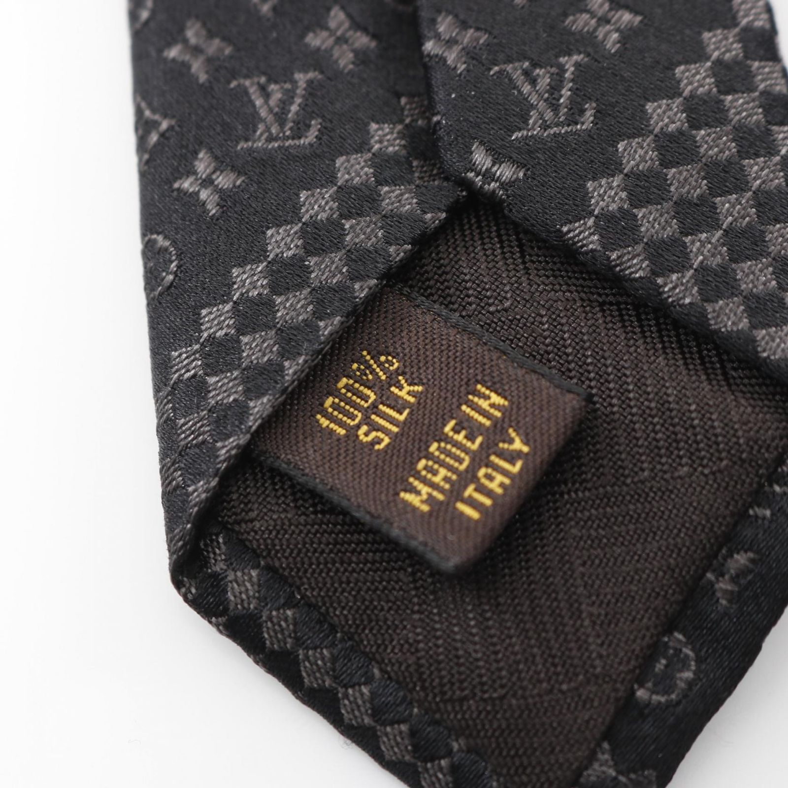 LOUIS VUITTON シルクモノグラムネクタイ ブラウン LOUIS VUITTON ルイ・ヴィトン ネクタイ モノグラム柄 シルク100