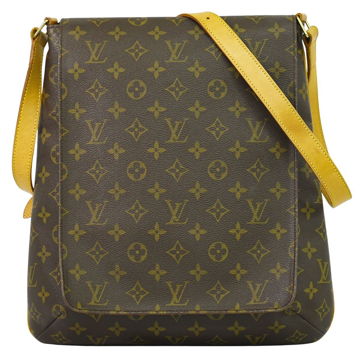 本物 ルイヴィトン LOUIS VUITTON LV ミュゼット モノグラム ショルダーバッグ ポシェット ブラウン M51256 Musette ビトン バッグ フォロー割