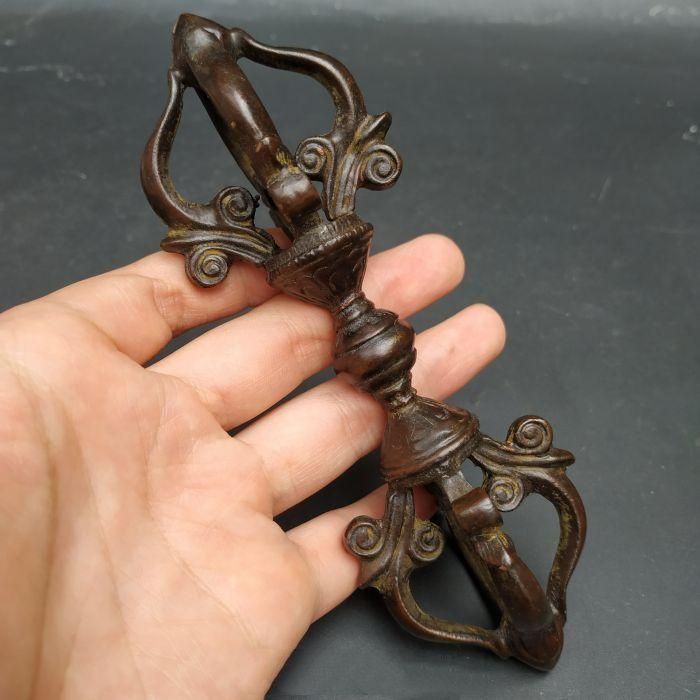 銅製 法器 象鼻金剛降魔杵 招財 辟邪 開運 装飾品 工芸品 置物 銅 細工 仏具 法器 五股金剛降魔杵 開運 風水 招財 置物 工芸品