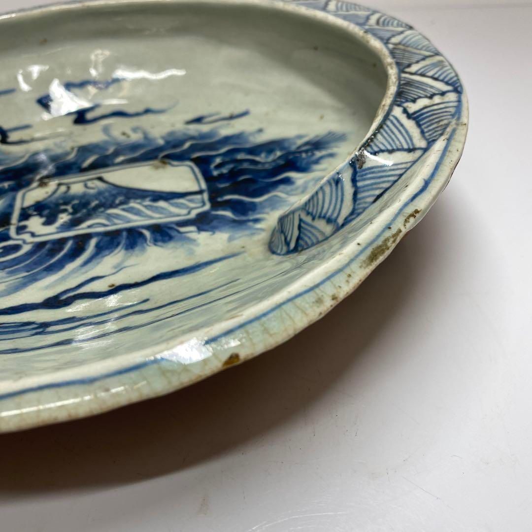 古伊万里　鮑形大皿　横幅約29.8㎝　東Y6-0606① 古伊万里 鮑形大皿 横幅約29.8㎝ 東Y6-0606① 美術品・アンティーク