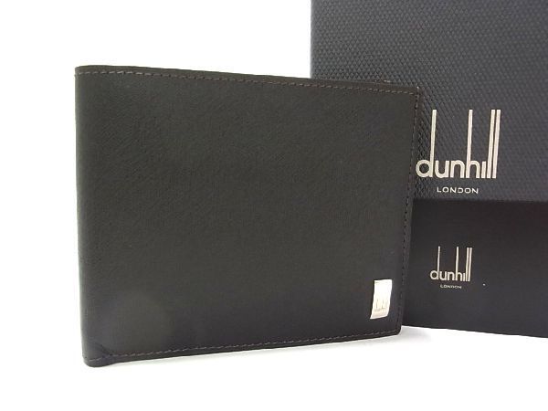 □新品同様□ dunhill ダンヒル レザー 二つ折り 財布 ウォレット 小銭