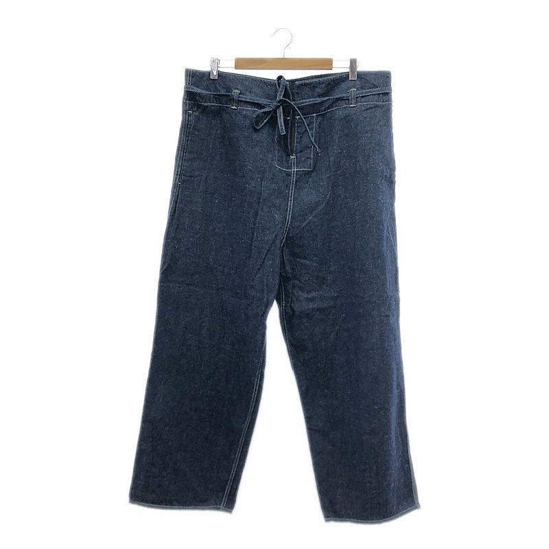 ツータックワイドパンツ ブルー veritecoeur ツータックワイドパンツ