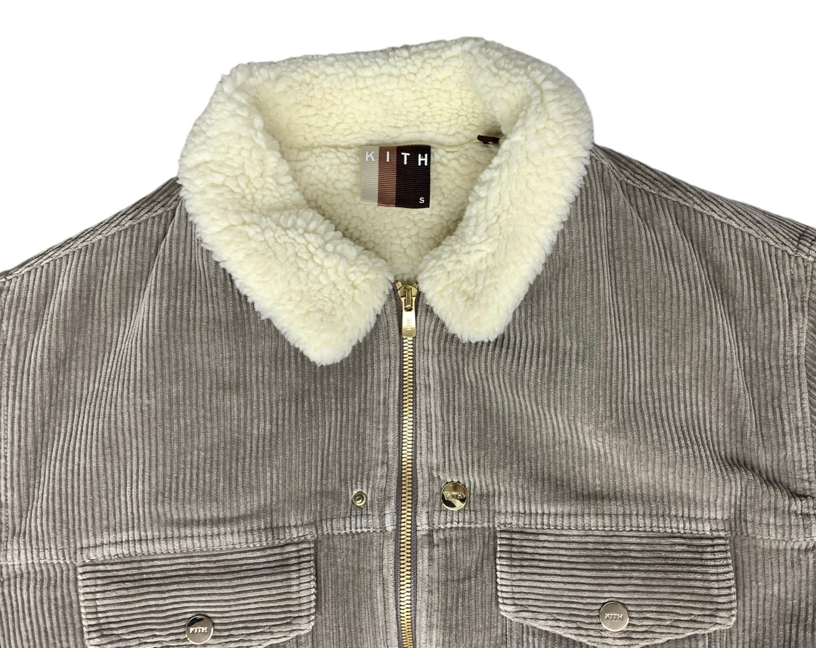 KITH (キス) CORDUROY LIGHT JACKET 裏ボア コーデュロイライトジャケット S グレー系 メンズ/025