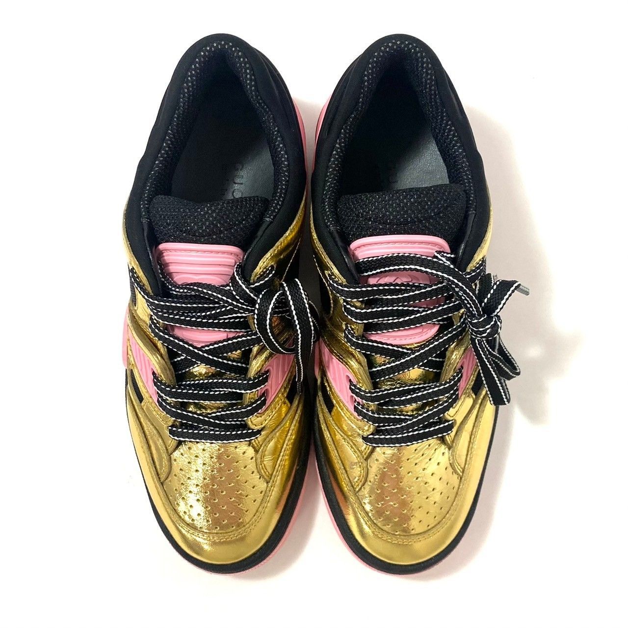 M【GUCCI】725905 バスケット ローカットスニーカー シューズ サイズ 