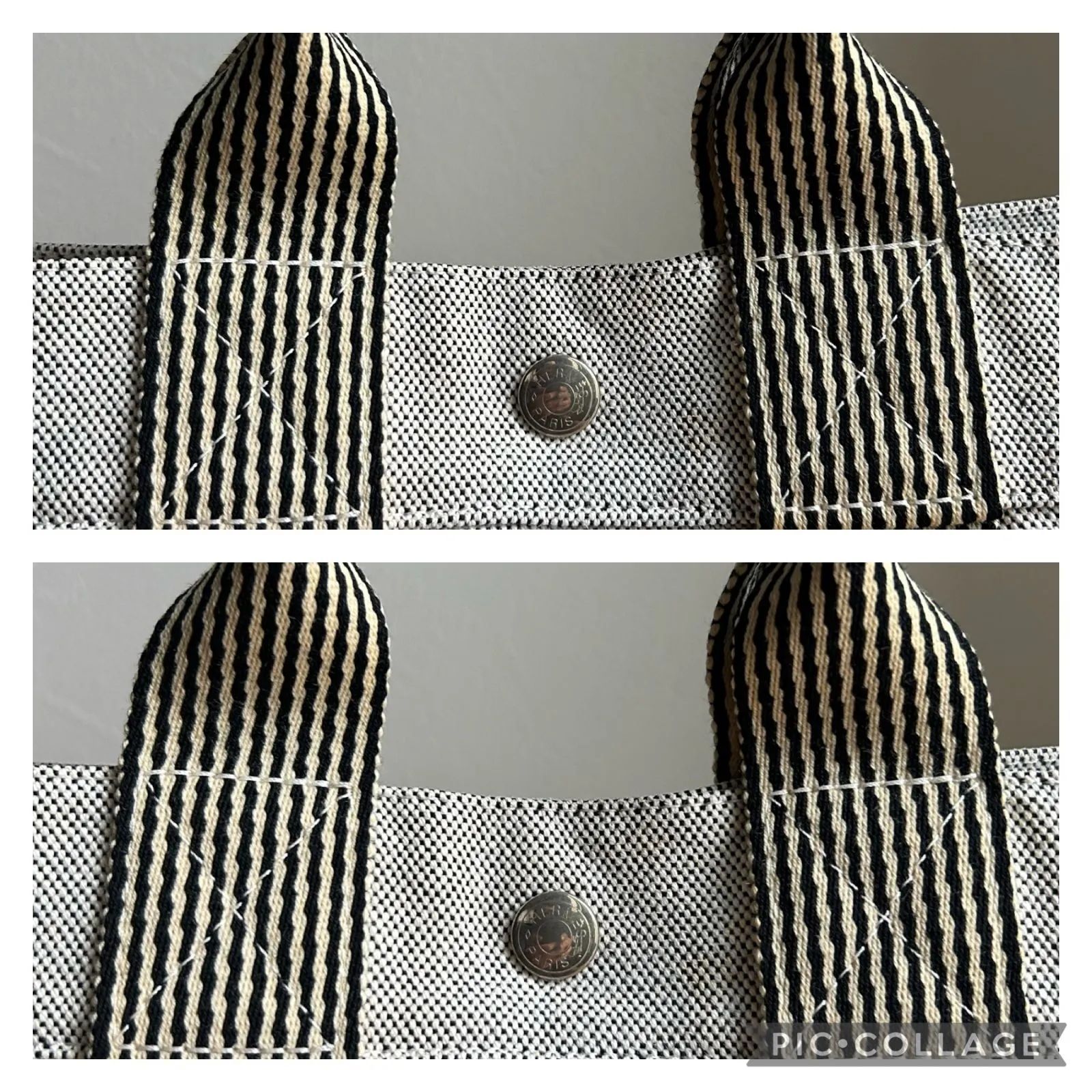 HERMES エルメス ニューフールトゥ PM グレー ブラック BLACK