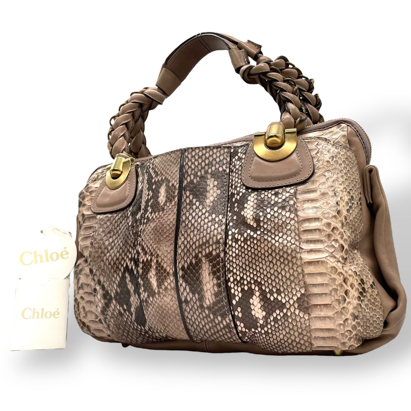 ★専用★クロエ　ゴールド ヘビ革 ハンドバッグ クロエゴールド ヘビ革 ハンドバッグ
