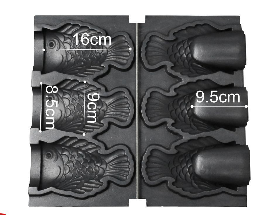 商業3個日本openning口魚アイスクリームたいやき機魚の形たいやきアイスクリームwafflerケーキ製造機