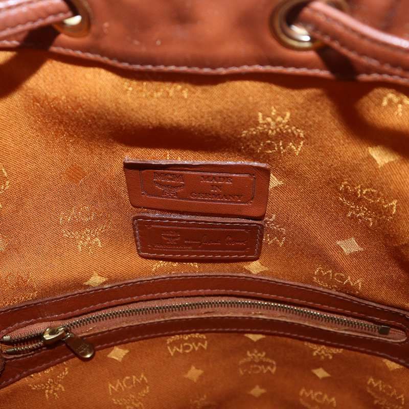 MCM ショルダーバッグ ブラウン レザー MCM エム シー ショルダーバッグ レザー ブラウン : ブランド