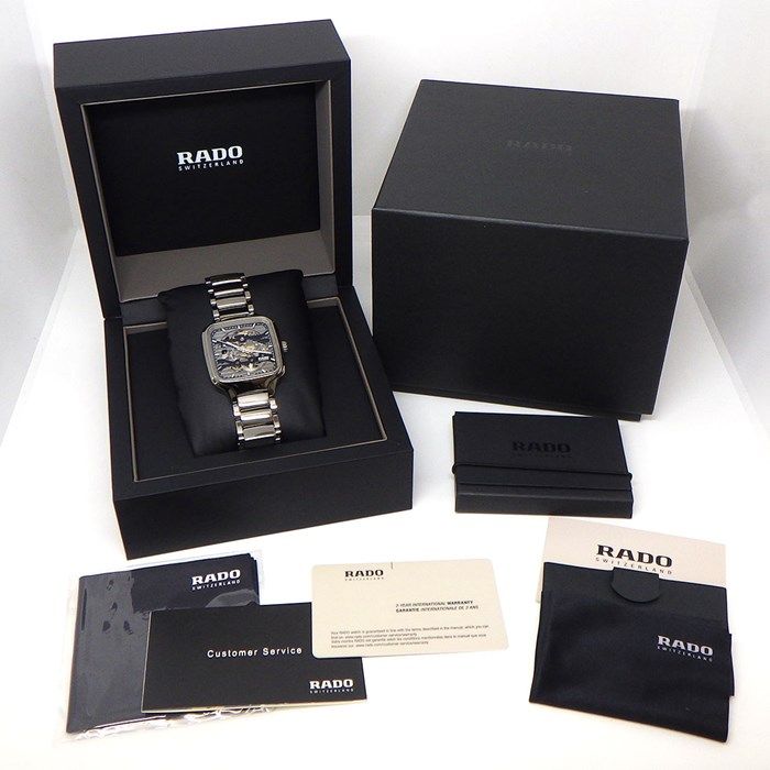 ラドー RADO 腕時計 トゥルー R27125152 スクエア スケルトン文字盤 裏