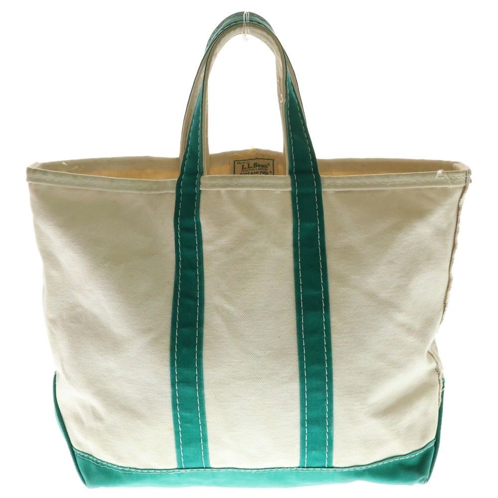 80s LLBEAN トートバッグ グリーン 美品 ガイドライン付き ギザタグ 80s LLBEAN トートバッグ グリーン 美品 ガイドライン付き ギザタグ